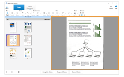 Bildschirmfoto des PaperStream Capture-Vorschaufensters